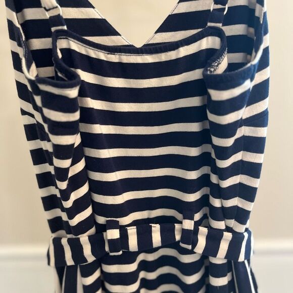 Nautical Montesau Navy and White Striped Romper - Picture 4 of 5